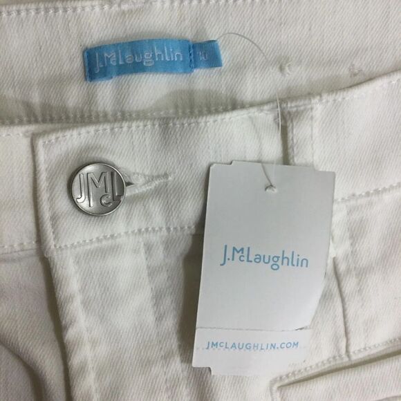 J.Mclaughlin Womens Emmie High Rise Denim Jeans White Size 10 NWT $178 - Picture 5 of 7